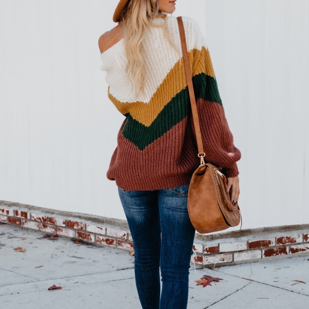 Fall  Chevron Sweater - Picture 4 of 8